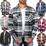 Herren Karo Flanellhemd Carisma Holzfäller Hemd warm kariert regular fit 8615 – Bild 5