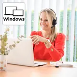 Hama PC Office USB Headset Stereo Kophörer mit Boom Mikrofon Mikro Büro Notebook – Bild 5