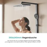 Duschsystem Handbrause Dusche Mit Thermostat Duscharmatur Regendusche Duschset – Bild 2