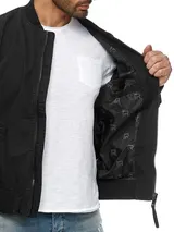 Redbridge Herren Jacke Übergangsjacke Bomberjacke Collegejacke Basic Schwarz Neu – Bild 4