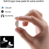 10 Stück Silikon Nasenpads selbstklebend Brillenpads Sonnenbrille Milchig Weiß – Bild 5
