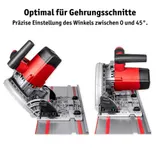 WALTER Tauchsäge mit Führungsschiene 1200W, Kreissäge, Handkreissäge CDJ160D – Bild 8