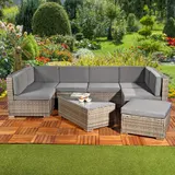 XXL Rattanmöbel Gartenset Polyrattan Lounge Gartenmöbel Sitzgruppe Schwarz Braun – Bild 2