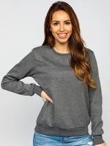 Sweatshirt Langarmshirt Pullover Pulli Basic Unifarben Sport Damen BOLF Classic – Bild 1
