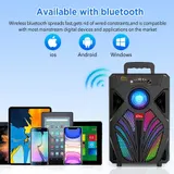 Tragbarer Bluetooth 5.0 Lautsprecher Subwoofer Musikbox LED mit Mikrofon Stereo· – Bild 8