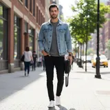 XL echt Leder Doppelkammer Handgelenktasche Herrentasche Tasche Schwarz – Bild 4