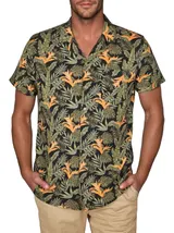 riverso Kurzarmhemd Herren RIVMick Regular Fit Hemd Sommerhemd Hawaiihemd Shirt – Bild 1