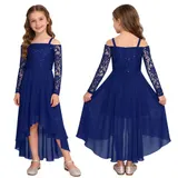 Mädchen Festlich Kleid für Prinzessin Spitze Kleider Hochzeit Blumenmädchenkleid – Bild 1