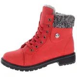 Damen Boots Stiefeletten Stiefel Winterschuhe Gefütterte Schuhe Schnür-Booty – Bild 1