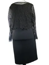 Joe Browns Damen Kleid Schwarz Abendkleid große Größen Spitzenkleid Langarm  – Bild 6