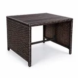 Gartenmöbelset 4 teilig Braun Rattan Outdoor Gartenlounge Balkonset Polyrattan – Bild 8