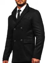 Mantel Jacke Wintermantel Sakko Casual Stehkragen Motiv Men Herren BOLF Classic – Bild 2
