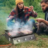 Gasgrill 10000BTU/2,5 KW Gas-Grill inkl 3 Edelstahl-Brenner Druckminderer BBQ – Bild 3