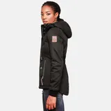 Marikoo Damen Herbst Winter Jacke Teddyfell gefüttert Winterjacke Kapuze B802 – Bild 3