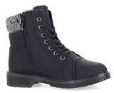 Damen Boots Stiefeletten Stiefel Winterschuhe Gefütterte Schuhe Schnür-Booty – Bild 3
