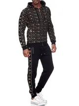 Redbridge Herren Jogginganzug Sweat Suit Set Jacke Pullover Hose Allover Premium – Bild 3