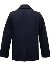 Brandit Herren Jacke Pea Coat Wintermantel Cabanjacke Doppelreihe Knöpfe Navy – Bild 2
