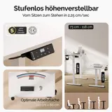 CASARIA® Schreibtisch Bürotisch Computertisch Höhenverstellbar Elektrisch Büro – Bild 2