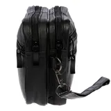 XL echt Leder Doppelkammer Handgelenktasche Herrentasche Tasche Schwarz – Bild 5