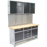 Werkstatt Combi-Set Werkbank 06277 Werkzeugschrank + Werkzeugwand 06278 Lochwand – Bild 3