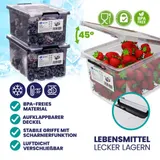Deuba® Aufbewahrungsbox 8er-Set 20x15x12cm 2L transparent stapelbar BPA-frei – Bild 3
