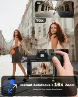 5K 48MP Digitalkamera Anfänger Fotokamera Autofokus 16X Zoom Kompakt Mit 32GB – Bild 5