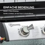 Gasgrill 10000BTU/2,5 KW Gas-Grill inkl 3 Edelstahl-Brenner Druckminderer BBQ – Bild 6