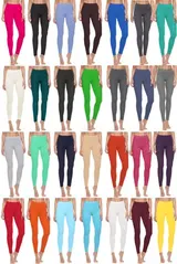 Merry Style Damen Lange Freizeithose Leggings Elastischer Bund Baumwolle XS-5XL – Bild 5