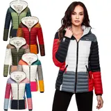 Navahoo Damen Jacke Steppjacke Übergangsjacke gesteppt Colour Blocking  NEU B841 – Bild 8