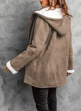 Damen Winter Jacke Wintermantel Mit Kapuze warm gefüttert Winterjacke Thermo NEU – Bild 4