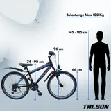 26 ZOLL FAHRRAD SHIMANO 21GANG 26" MOUNTAINBIKE KINDERFAHRRAD FASTER SCHWARZ – Bild 6