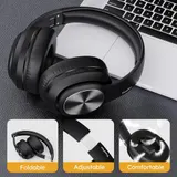 Kabellose Bluetooth Kopfhörer Over Ear, 80H Spielzeit, 3EQ Deep Bass Mikrofon – Bild 7