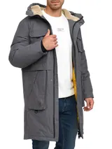 Indicode Herren Parka INKristof-Herrenmantel Winterparka Mantel Kapuze Parka – Bild 3