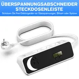 Steckdosenleiste 3-Fach mit USB Mehrfachsteckdose mit Flachstecker und Schalter – Bild 8