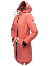 Marikoo Damen warme Winter Softshell Jacke Parka Mantel lang mit Kapuze B964 – Bild 4