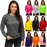Sweatshirt Langarmshirt Pullover Pulli Unifarben Classic Sport Damen BOLF Basic – Bild 2