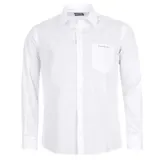 Pierre Cardin Herren Hemd Langarm Regular Fit – Freizeit & Business, Weiß/Blau – Bild 8