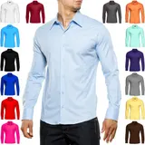 Hemd Herren Modern Business Freizeit Hochzeit Bügelleicht Hemden Langarm RS-7002 – Bild 5