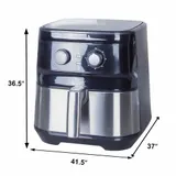 Fritteuse 1700W 5,5L Heißluftfritteuse Fettfrei Heißluft Ofen Grill  BBQ Pommes – Bild 3