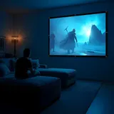 Projektionswand Beamer Leinwand Wandhängend 84" 175x131cm – Bild 6