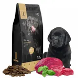 Welpenfutter Trockenfutter Hundefutter 12kg Welpe Getreidefrei mit Rind 1DOG – Bild 1