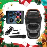 BLUETOOTH 5.0 LAUTSPRECHER RGB SUBWOOFER MUSIKBOX BOOMBOX PARTY LED MIT MIKROFON – Bild 22