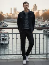 Herren Jeans Hose Rock Creek Schwarz Denim Jeanshose Herrenhose RC-2443 W29-W44 – Bild 5