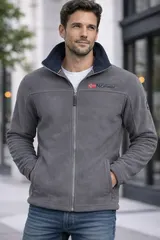 Geographical Norway Herren Herbst Winter  Übergangs warme Fleece Jacke Polar – Bild 1