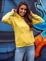 Kapuzenpullover Hoodie Sweatshirt Pullover Sport Basic Damen BOLF Unifarben – Bild 1
