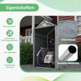Fahrradzelt Geräteschuppen Zeltgarage Motorrad Lagerzelt Reißverschlusstür – Bild 4