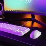 uRage Gaming PC Tastatur Keyboard Exodus 220 TKL RGB Slim USB-A QWERTZ Weiß – Bild 5