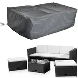 Schutzhülle Abdeckplane Gartenmöbel Schutzplane Garnitur Couch Sofa Plane Hülle – Bild 7