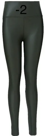 DAMEN  KUNSTLEDER LEGGINGS LEICHTES INNENFLEECE LEGGINS HOHE TAILLE HIGH WAIST – Bild 1