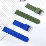 Silikon Uhrenarmband 18 20 22 24 mm Ersatz Armbanduhr Smartwatch kompatibel Band – Bild 14